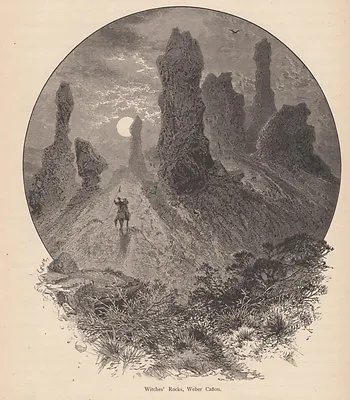 Witches Rocks WEBER CANYON Utah By Thomas Moran 1873 Print ! • $7.99