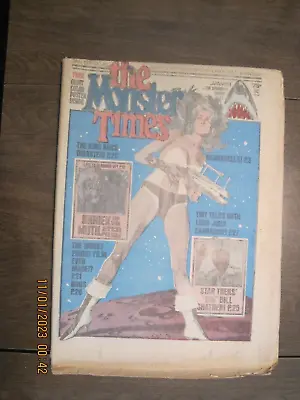 The Monster Times Magazine Newspaper Vol. #1 Issue #45 JAN 1976 Barbarella Cover • $6.99