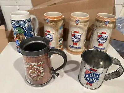 Old Style Beer Mugs Plus Pabst • $70