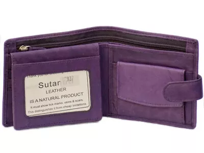 Mens Leather Wallet | Full Of Features | Snap Button Coin Pocket | ID Window✠PPL • $29.11