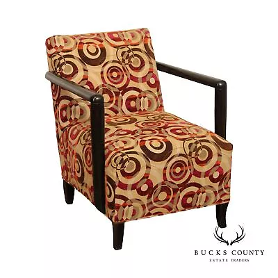 Contemporary Geometric Upholstered Lounge Arm Chair • $795