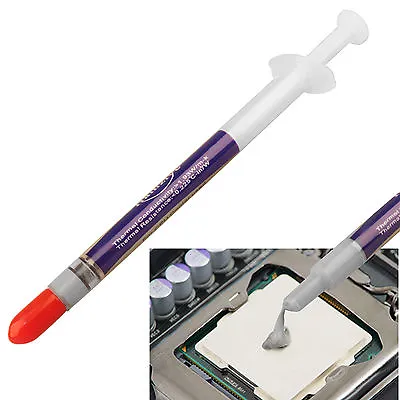 Silicon Thermal Heat Sink Compound Cooling Paste Grease PC CPU Processor Syringe • £2.29