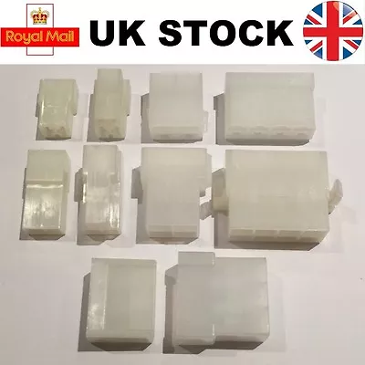 1 - 8 WAY PIN 6.3mm ELECTRICAL MULTI PLUG CONNECTOR TERMINAL BLOCK  2 3 4 5 6 • £2.49