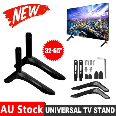 $20.95 • Buy 2PCS Portable TV Stand Base Mount Rack For 32-65 Inch Samsung Vizio Sony LCD TV