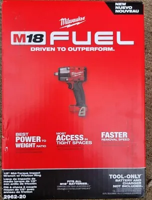 Milwaukee M18 FUEL Gen-2 18V  1/2 In. Impact Wrench W/Friction Ring (Tool-Only) • $209