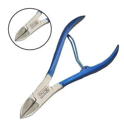 Professional Toe Nail Clipper Cutter Nippers Thick Nail Blue Gripped Handle • £1.99