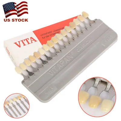 16 Colors Shade Guide Teeth Dental Materials VITA A1-D4 Whitening Comparison • $13.06