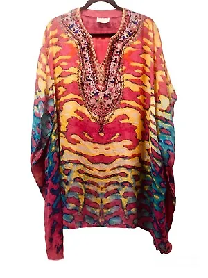 CAMILLA Vintage Zen V Neck Kaftan RRP $599 • $299