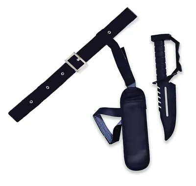 Thigh Holster & Knife Lara Croft Style Plastic Toy Weapon Fancy Dress Accessory • £5.99