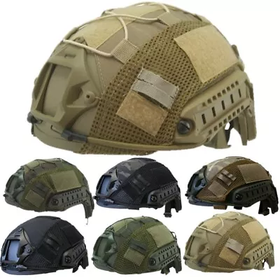 TACTICAL AIRSOFT FAST HELMET COVER ARMY SAS Black Camo PAINTBALLING • £13.99