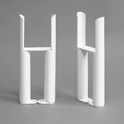 Traditional Style Radiator Leg Supports Triple Bar Vertical Rad White Designer • £29.98