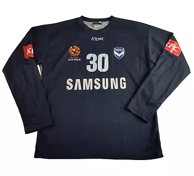 Reebok Melbourne Victory Football LS Training Shirt Soccer Jersey A-League L • $85