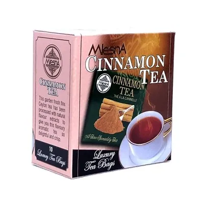 Mlesna Cinnamon Flavoured Pure Ceylon Black Tea 10 Individual Wrapped Tea Bags • $6.99
