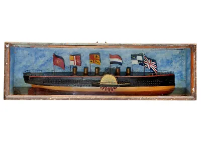 Antique Cased Scratch Built Half Hull Model Of S.S. Great Eastern Steamship • £1600
