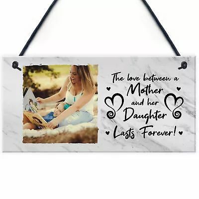 Mum Gift For Mothers Day Birthday Hanging Sign Personalised Mum Daughter Gift • £4.99