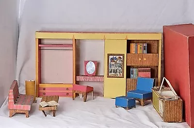 Vintage 1962 BARBIE DREAM HOUSE Mattel W/Cardboard Furniture & Accessories • $59.99