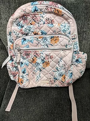 NWT Vera Bradley XL Campus Backpack Peach Blossom Bouquet • $180