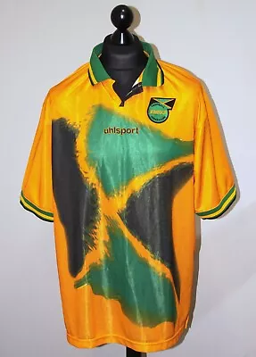 Vintage Jamaica National Team Home Football Shirt 2002 Uhlsport Size XXL • £89.99