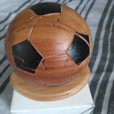 £3.25 • Buy Wooden Soccer Ball Puzzle Jigsaw 3D