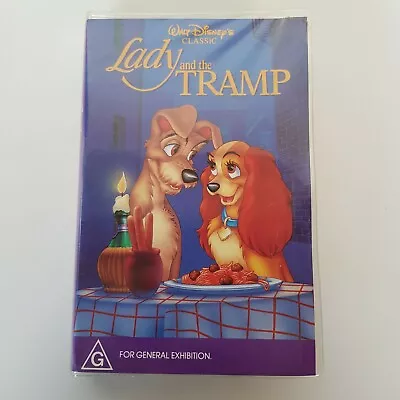 Walt Disney Classic LADY And The TRAMP VHS Video Pal Black Diamond Clamshell • $15