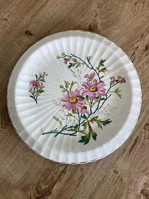 Antique Franz Anton Mehlem Bonn Pink Floral Daisy Bread Cake Plate (D2) • £19.99