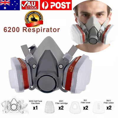 7-In-1 6200 Respirator Half Face Mask For Painting Spraying Filter Work Safety • $19.89