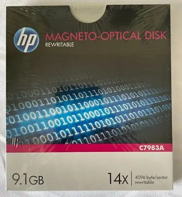 New Sealed HP C7983A 9.1GB Magneto-Optical Disk Cartridge 14x MO RW Rewritable  • $13.95