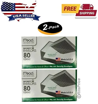 Mead Security Envelopes #6 #75212  6 3/4  • 3 5/8  X 6 1/2   80 (2 Pack) - New • $16.79