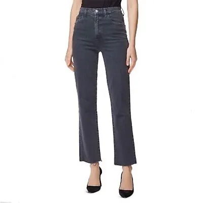 J Brand Jules High Rise Ankle Straight Jeans Shady Gray Frayed Size 25 • $45