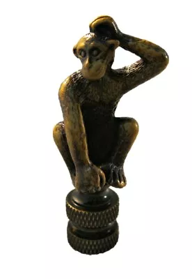 Lamp Finial-MONKEY-Aged Brass Finish Highly Detailed Metal Casting • $12