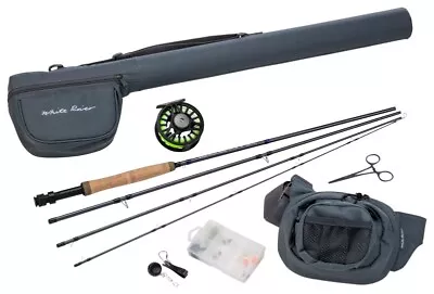 White River Fly Shop Prestige Fly Outfit 4 Pc 9.0 6Wt W/Case Reel & Lures • $89.99