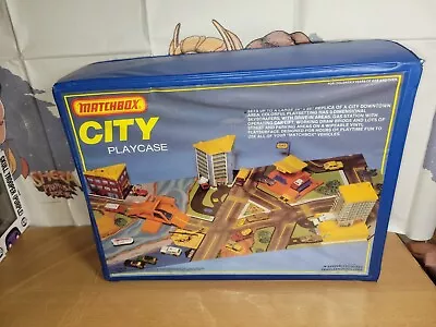1980 Matchbox City Playset Vinyl Case Incomplete • $35