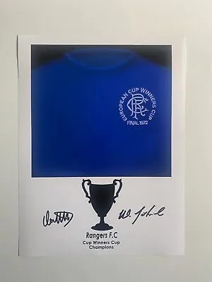 Willie Johnston And Colin Stein Signed 16x12  Rangers Photo / Proof / COA • £39.99