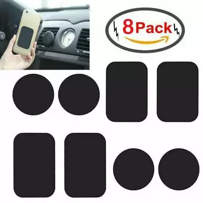 8X Metal Plates Adhesive Sticker Replace Kit For Magnetic Car Mount Phone Holder • £4.49