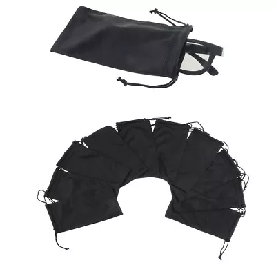 10x Microfiber Drawstring Pouch Sunglasses Mp3 Keys Gadgets Storage Bag Case • £8.03