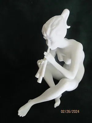 KAISER West Germany Vintage Porcelain Figurine Nude Female With Pan Flute #385 • $54