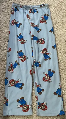 SUPER MARIO BROS Men's Pajama/PJ/Sleep/Lounge Pants - Size S - Light Blue • $9.49
