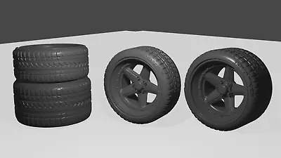 1/24 Mercedes Penta Custom Wheels Tires & Brake Discs For Diorama UNPAINTED • £8