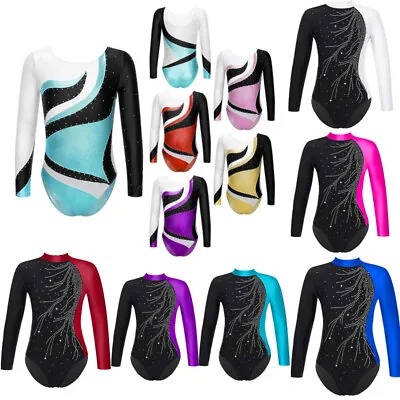 Gymnastics Leotards Girls Jazz Dance Leotard Athletic Jumpsuit Training Costume • £4.91