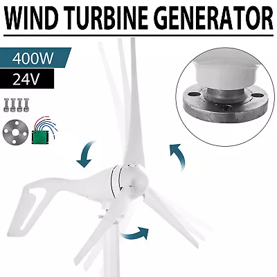 400W Wind Turbine Generator Kit Windmill DC 24V Charger Controller 3 Blades  • $115.50