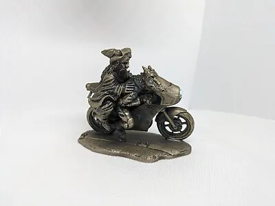 Hold On Tight. No 3181 Pewter Motorbike Wizard & Dragon By Mark Locker • £10
