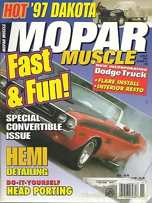 Mopar Muscle Magazine October November 1996 Very Good Condition Dodge Plymouth • $8.50