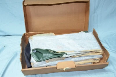 $450 • Buy NOS 1975 Chevy Vega Green Patterned Vinyl Seat Covers Set Front Back Vtg NORS