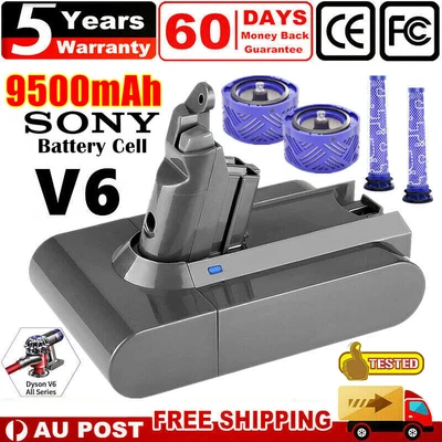 21.6V 9500mAh For Dyson V6 Battery Animal Absolute SV03 SV04 SV06 SV09 DC61 DC62 • $43.99