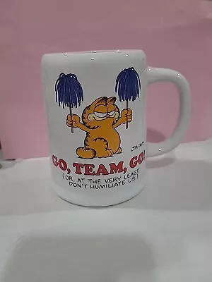 Vintage 1978 Garfield Go Team Go Jim Davis Mug Enesco E-7413 Pom Poms Japan • $5.50