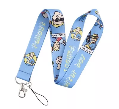 NEW!! Fallout Vault Boy Fallout Game Blue Lanyard Keychain  • $10.99