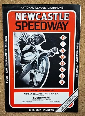 Speedway Programme Newcastle Diamonds V Coventry Bees 26/03/84 Brough Park   • £3