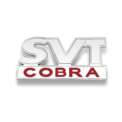 For 94-04 Must-ang SVT Cobra Emblem Car Fender Trunk Metal Badge (Silver Red) • $10.99