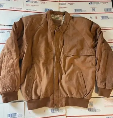 Marlboro Adventure Team Brush Jacket Large Fine Suede Leather New Vintage • $65