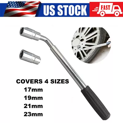 Telescoping Lug Wrench Standard Sockets Breaker Bar Wheel Tire Rim Lock Nut 4way • $17.99